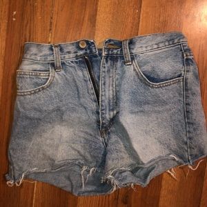 blue jean shorts from pacsun
